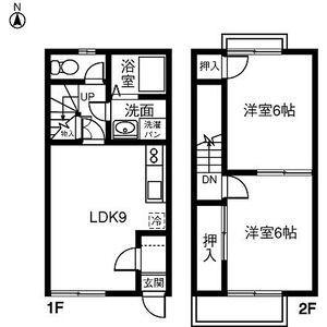 DUPLEX国王186 A・B(2LDK/1階)の間取り写真