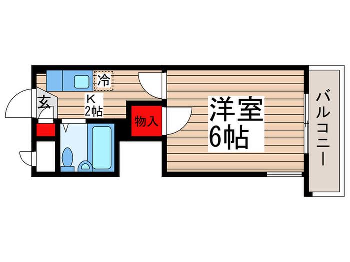 フロントピア相之川(1K/1階)の間取り写真