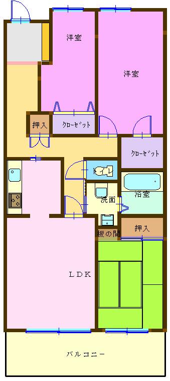 アトレ旭ヶ丘3番館(3LDK/6階)の間取り写真