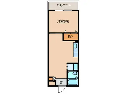 ジョリイマンション(1DK/1階)の間取り写真