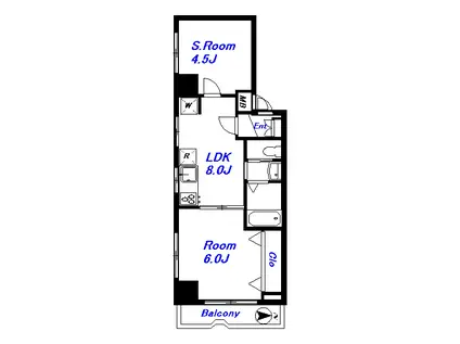 ダイアパレス錦糸町第2(1SLDK/4階)の間取り写真