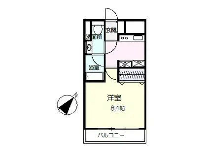 グラウィス セクンドゥム(1K/3階)の間取り写真