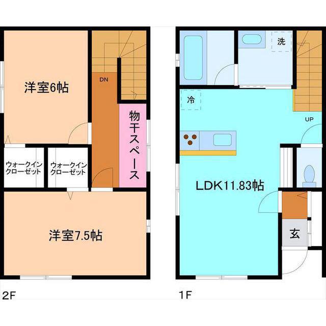 MARU DECO DATTEII(2LDK/1階)の間取り写真