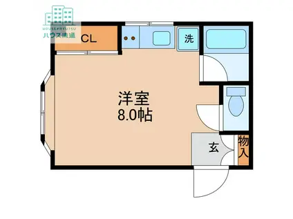 山口ビル(ワンルーム/4階)の間取り写真