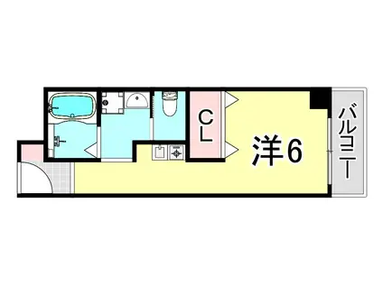 うはら甲子園口ビル(ワンルーム/4階)の間取り写真