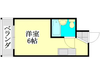 パレスハイツ津田沼(ワンルーム/2階)の間取り写真