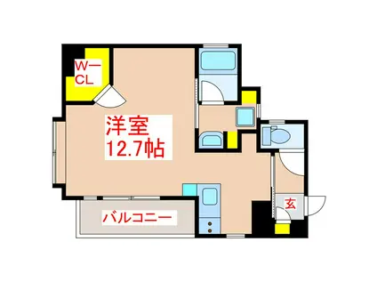 レジデンス光・上之園(ワンルーム/6階)の間取り写真