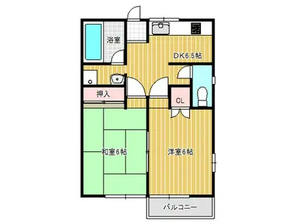 フォーブルエイトA(2K/2階)の間取り写真