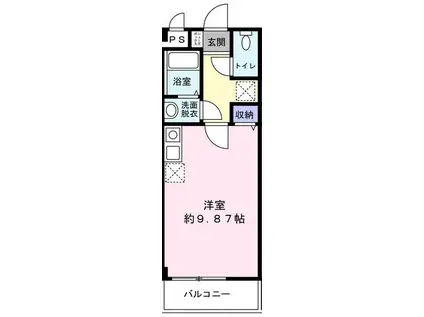 バードピア金田東(ワンルーム/2階)の間取り写真