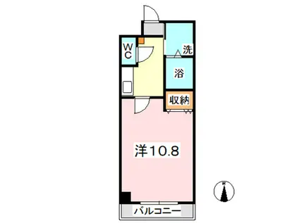 マリベール新倉敷(1K/3階)の間取り写真