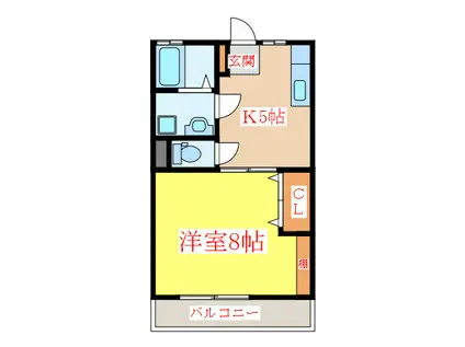 T-HOUSEIII(1K/1階)の間取り写真