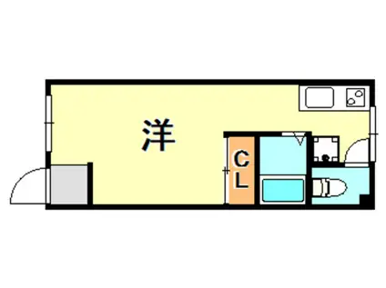 青木文化(ワンルーム/1階)の間取り写真