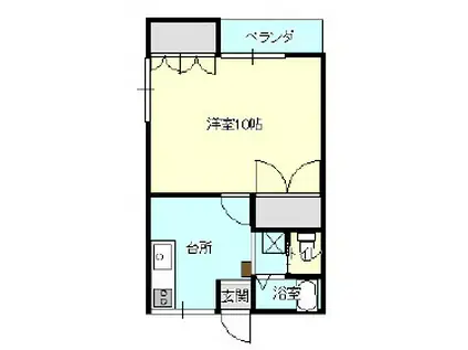 3RD SEIYO A棟(1K/1階)の間取り写真