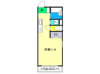 エトワール桜井町(ワンルーム/2階)の間取り写真