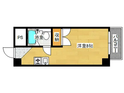 第4ファニー幸(ワンルーム/2階)の間取り写真