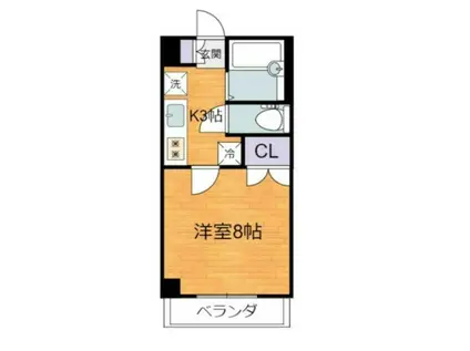 高根和泉マンション(1K/3階)の間取り写真