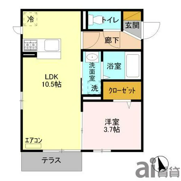 ロンサール 1階階 間取り