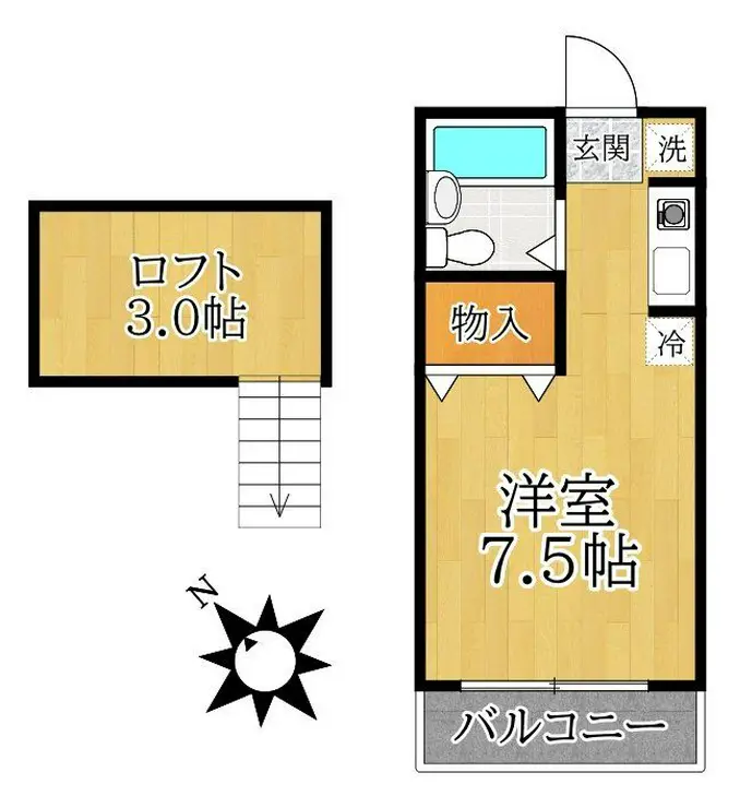 ニューアローズM1 1階階 間取り