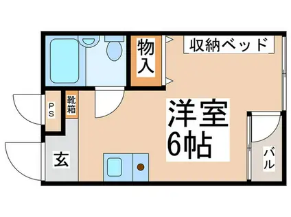 ハウスレディシックス(ワンルーム/2階)の間取り写真