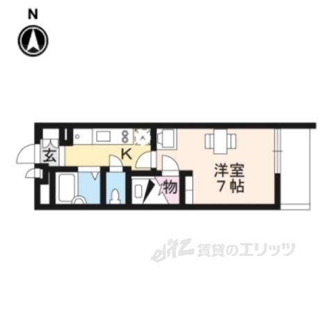 レオパレス森本町レジェンド(1K/3階)の間取り写真