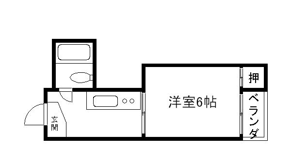 シモン堀川(1K/4階)の間取り写真