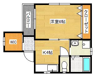 アイランドビル21(1DK/2階)の間取り写真