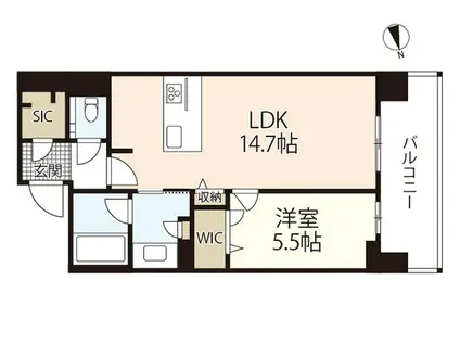 シャーメゾンステージ中央通(1LDK/11階)の間取り写真