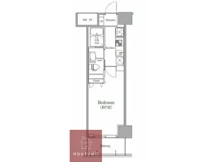 エルプレイス京橋(1K/7階)の間取り写真