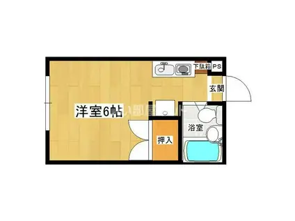 ハイツTBS(ワンルーム/3階)の間取り写真