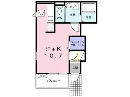 ＪＲ東海道本線 静岡駅 バス乗車時間：21分 最寄りバス停で下車 徒歩6分 2階建 築14年(ワンルーム/1階)の間取り写真