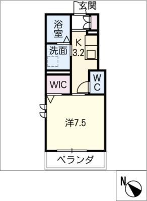 OASE本山(1K/2階)の間取り写真