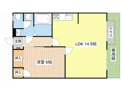 メゾン今村(1LDK/1階)の間取り写真