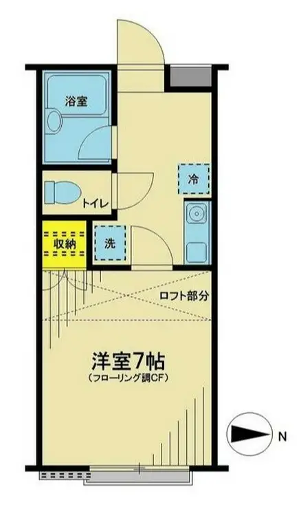 コーポ上町 2階階 間取り