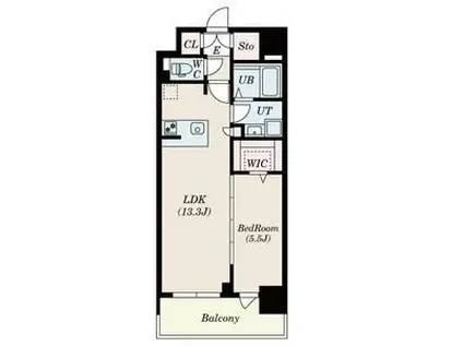 S-RESIDENCE佐賀天神ALINE(1LDK/10階)の間取り写真