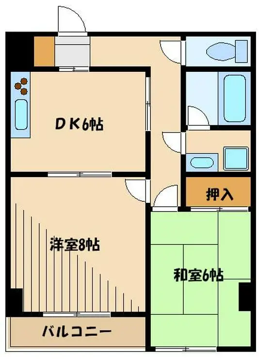 クロスアベニュー新百合 6階階 間取り