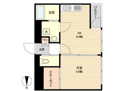 LA DOUCEUR片平(1DK/13階)の間取り写真