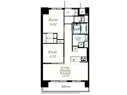 フローリィ279(2LDK/4階)の間取り写真