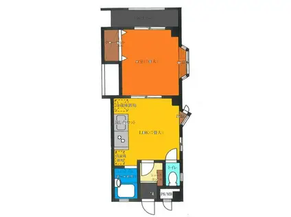 オークヒルズ原(1LDK/4階)の間取り写真