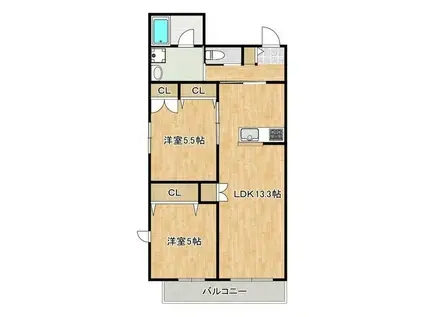 PASTORAL武蔵新城(2LDK/4階)の間取り写真