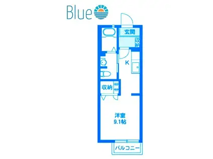 セントラルパイン長谷(1K/1階)の間取り写真