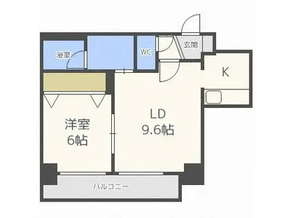 ラプラス裏参道(1LDK/3階)の間取り写真