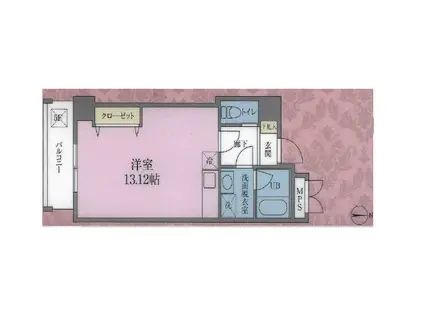 ラクシア東池袋(1K/5階)の間取り写真