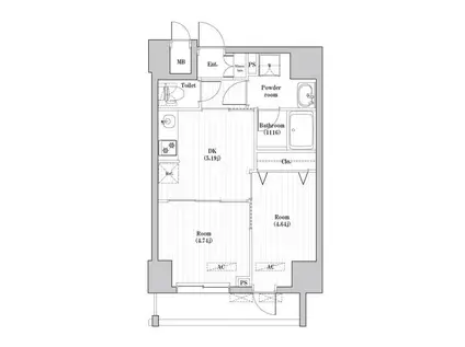 CREATIF押上 CREATIF押上(2DK/4階)の間取り写真