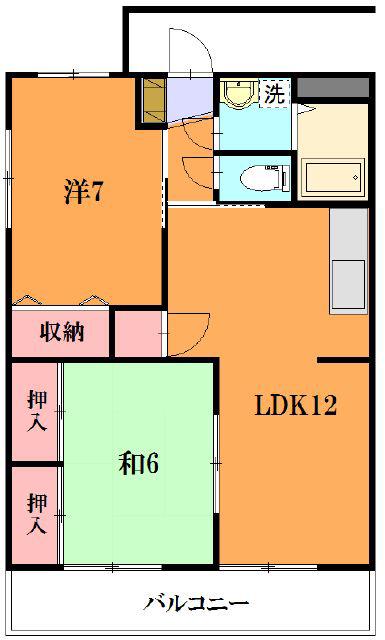 デライトサイレントロード(2LDK/1階)の間取り写真