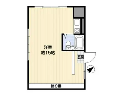 グレースコート相模原(ワンルーム/5階)の間取り写真