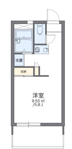 レオパレス高尾I(ワンルーム/1階)の間取り写真