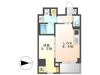 VERITASIZUMI(1LDK/7階)の間取り写真