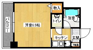 比治山エコテラス(1K/7階)の間取り写真