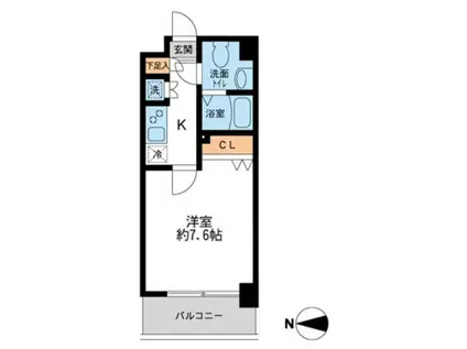 HF錦糸町レジデンス(1K/9階)の間取り写真
