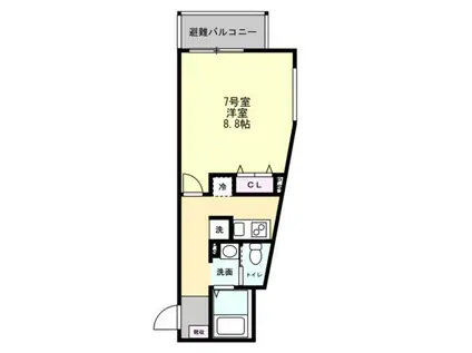 T&Fレジデンス江の島(1K/2階)の間取り写真